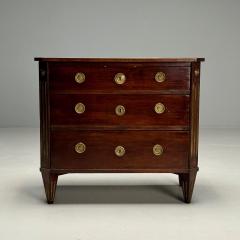 Gustavian Louis XVI Style Swedish Commode Mahogany Brass Sweden c 1800s - 3648244