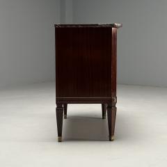 Gustavian Louis XVI Style Swedish Commode Mahogany Marble Sweden 1950s - 3639894