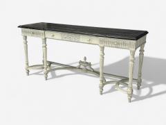 Gustavian Louis XVI Style White Painted Console Table France Marble 1910 - 4263521