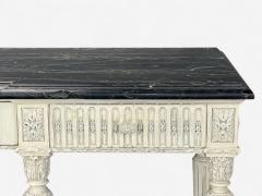 Gustavian Louis XVI Style White Painted Console Table France Marble 1910 - 4263525
