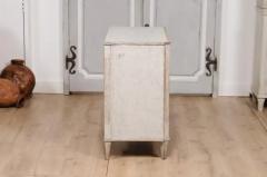 Gustavian Period 1800s Swedish Dove Grey Painted Three Drawer Chest - 3564856