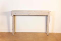 Gustavian Period 1810s Swedish Gray Painted Console Table with Carved Garlands - 4271396