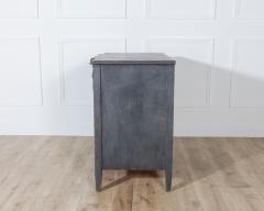 Gustavian Style Chest of Drawers in Black with Brass Hardware and Carved Details - 4223233