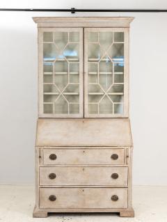 Gustavian Style Drop Front or Slant Front Secretary Late 19th Century - 3392532