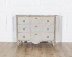 Gustavian Style Painted Chest of Drawers with Brass Handles - 4282391
