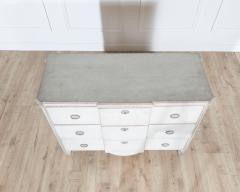 Gustavian Style Painted Chest of Drawers with Brass Handles - 4282437