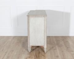 Gustavian Style Painted Chest of Drawers with Brass Handles - 4282444