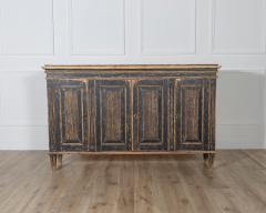 Gustavian Style Painted Sideboard with Reeded Doors circa 1900 - 4223375