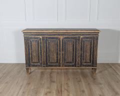 Gustavian Style Painted Sideboard with Reeded Doors circa 1900 - 4223385