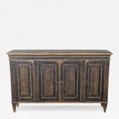 Gustavian Style Painted Sideboard with Reeded Doors circa 1900 - 4225712