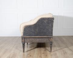Gustavian Style Painted Tr gsofa with Carved Base circa 1920 - 4223223