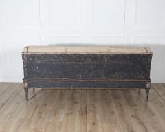 Gustavian Style Painted Tr gsofa with Carved Base circa 1920 - 4223227