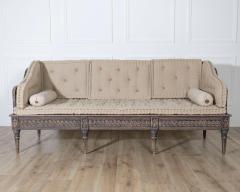 Gustavian Style Painted Tr gsofa with Carved Base circa 1920 - 4231833
