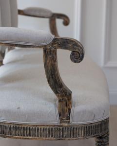 Gustavian Style Sofa in Original Black Paint circa 1880 - 4791545