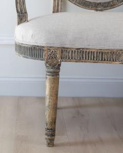 Gustavian Style Sofa in Original Black Paint circa 1880 - 4791547