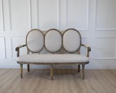Gustavian Style Sofa in Original Black Paint circa 1880 - 4791552