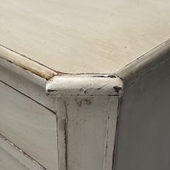 Gustavian Swedish Commode Gray Paint Distressed Brass Sweden 1900s - 3630162