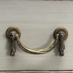 Gustavian Swedish Commode Gray Paint Distressed Brass Sweden 1900s - 3630185