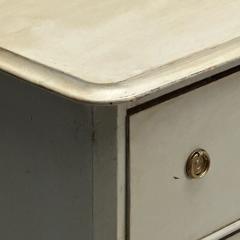 Gustavian Swedish Commode Grey Paint Distressed Brass Sweden 1930s - 3629868