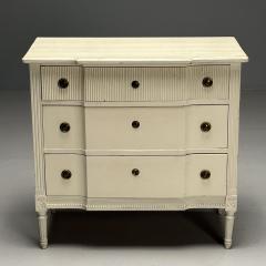 Gustavian Swedish Commode Louis XVI Style White Paint Distressed 1990s - 3633291