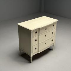 Gustavian Swedish Commode Louis XVI Style White Paint Distressed 1990s - 3633293