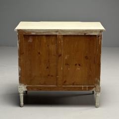 Gustavian Swedish Commode Louis XVI Style White Paint Distressed 1990s - 3633299