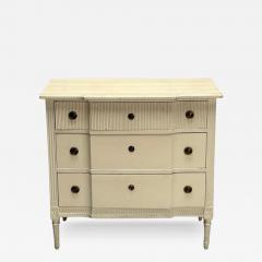 Gustavian Swedish Commode Louis XVI Style White Paint Distressed 1990s - 3635738