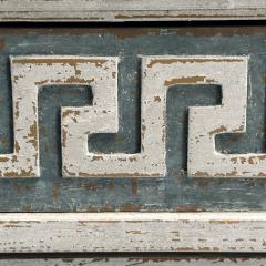 Gustavian Swedish Painted Commodes Greek Key White and Blue Paint Distressed - 3633865