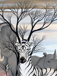 Gustavo Novoa Leopard Panther Lion Elephant Zebra Rhino Peaceable Kingdom - 3200774