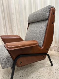 Gustavo Pulitzer Finali Pair of Alba Stitched Leather Lounge Chairs by Gustavo Pulitzer for Arflex - 4619827