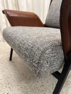 Gustavo Pulitzer Finali Pair of Alba Stitched Leather Lounge Chairs by Gustavo Pulitzer for Arflex - 4619833