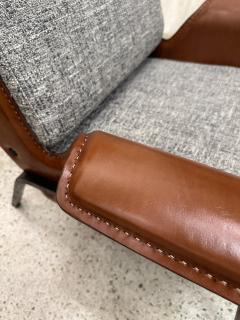 Gustavo Pulitzer Finali Pair of Alba Stitched Leather Lounge Chairs by Gustavo Pulitzer for Arflex - 4619869