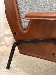 Gustavo Pulitzer Finali Pair of Alba Stitched Leather Lounge Chairs by Gustavo Pulitzer for Arflex - 4619879