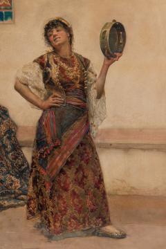 Gustavo Simoni Italian 1845 1926 A Watercolor of An Orientalist Dancer 1890 - 2593866