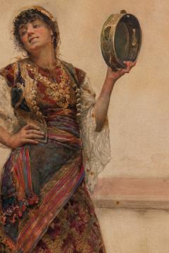 Gustavo Simoni Italian 1845 1926 A Watercolor of An Orientalist Dancer 1890 - 2593867