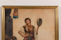 Gustavo Simoni Italian 1845 1926 A Watercolor of An Orientalist Dancer 1890 - 2593868