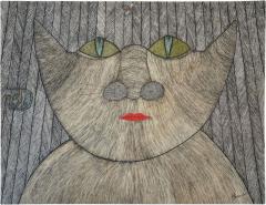 Guy Bourdin Guy Bourdin Cat Drawing Ink and Gouache on Paper 1955 - 2164857