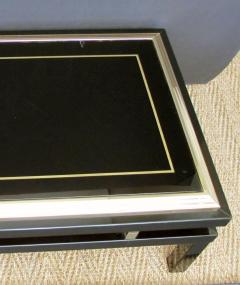 Guy LeFevre A Stylish French Black Enameled Metal Coffee Table by Guy Lefevre - 168091