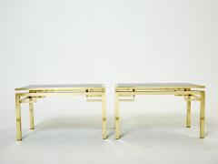 Guy LeFevre French Brass end tables Guy Lefevre for Maison Jansen 1970s - 2300507