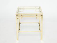 Guy LeFevre French Brass two tier end table Guy Lefevre for Maison Jansen 1970s - 1919927