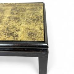Guy LeFevre French Mid Century Coffee Table with Gilded Glass Top by Guy Lefevre - 4421548