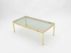 Guy LeFevre Hollywood Regency Brass coffee table Guy Lefevre for Maison Jansen 1970s - 996043