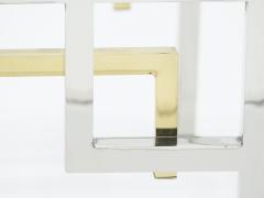 Guy LeFevre Mid century Brass chrome side tables by Guy Lefevre for Maison Jansen 1970s - 1329774