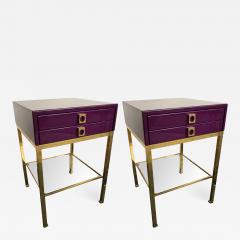 Guy LeFevre Pair of End Lacquered Tables by Guy Lefevre for Maison Jansen France 1970s - 800556