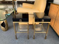 Guy LeFevre Pair of Lacquered Side Tables by Guy Lefevre France 1970s - 1235947