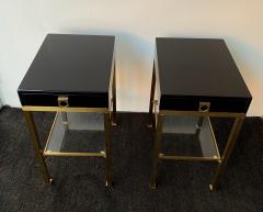 Guy LeFevre Pair of Lacquered Side Tables by Guy Lefevre France 1970s - 1235949