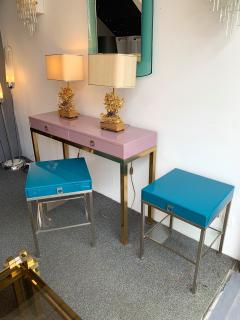 Guy LeFevre Pair of Lacquered Side Tables by Guy Lefevre for Maison Jansen France 1970s - 1039089