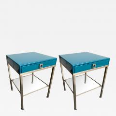 Guy LeFevre Pair of Lacquered Side Tables by Guy Lefevre for Maison Jansen France 1970s - 1039847