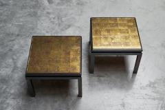 Guy LeFevre Pair of Side Tables in Verre glomis Guy Lefevre for Maison Jansen - 4396215