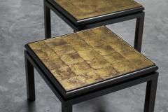 Guy LeFevre Pair of Side Tables in Verre glomis Guy Lefevre for Maison Jansen - 4528707